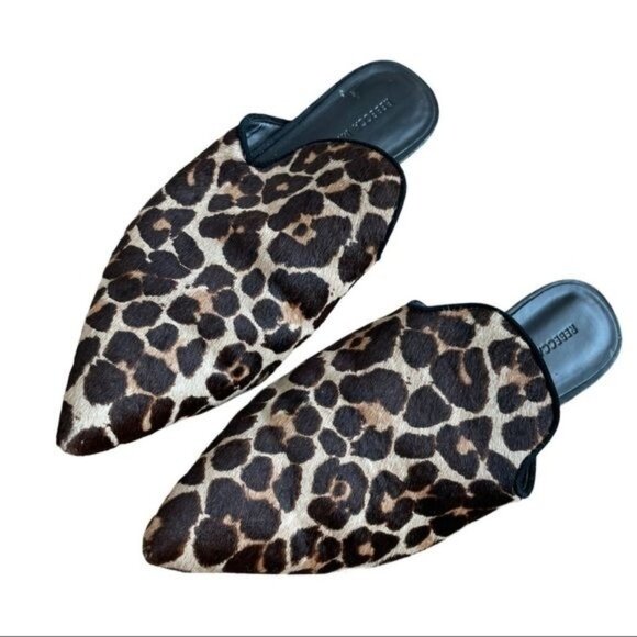 REBECCA MINKOFF Leopard Mule Slides Size 8 - Picture 1 of 11